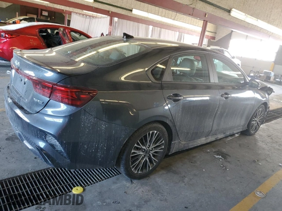 2023 Kia Forte GT-Line with VIN 3KPF54AD2PE528791, listed as a Copart auction lot 45599365 with 0 mi miles and Salvage Title. Bid and sale history available at carsss.com. Image 3.