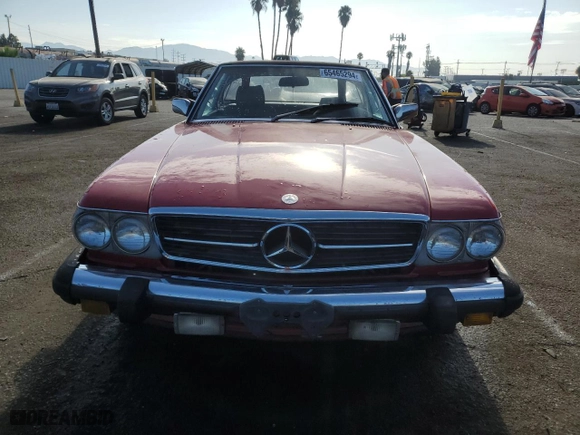 1986 Mercedes-Benz 560 Series 560SL with VIN WDBBA48D3GA036952, listed as a Copart auction lot 65465294 with NaN miles and Salvage Title. Bid and sale history available at carsss.com. Image 5.