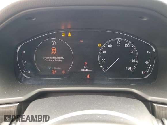 2019 Honda Accord Sport with VIN 1HGCV1F37KA093166, listed as a Copart auction lot 54473235 with 102,640 mi miles and Salvage Title. Bid and sale history available at DreamBid. Image 9.