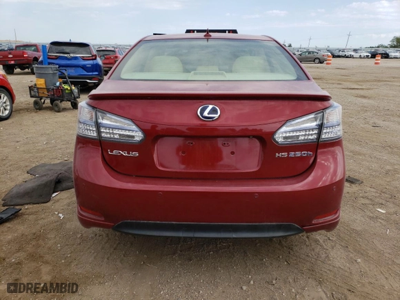 2010 Lexus HS 250h with VIN JTHBB1BA7A2006431, listed as a Copart auction lot 70245674 with 136,173 mi miles and Salvage Title. Bid and sale history available at carsss.com. Image 6.