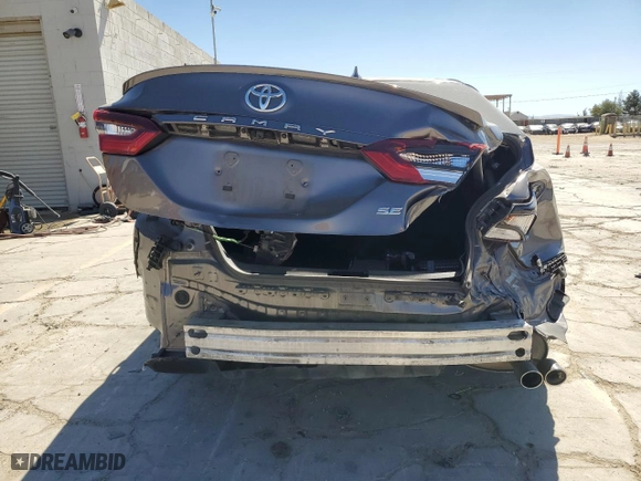 2022 Toyota Camry SE with VIN 4T1G11AK8NU672529, listed as a Copart auction lot 73362154 with 78,475 mi miles and Salvage Title. Bid and sale history available at carsss.com. Image 6.