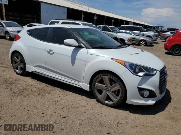 2013 Hyundai Veloster Turbo with VIN KMHTC6AE2DU162790, listed as a Copart auction lot 66404685 with 128,120 mi miles and Clean title. Bid and sale history available at DreamBid. Image 4.