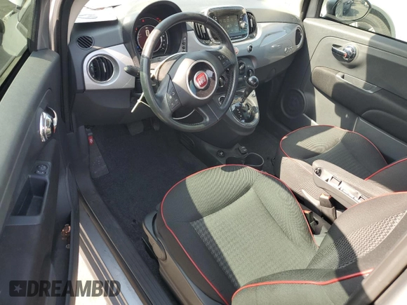 2017 FIAT 500 Pop with VIN 3C3CFFKR6HT618873, listed as a Copart auction lot 53839615 with 59,932 mi miles and Salvage Title. Bid and sale history available at carsss.com. Image 8.