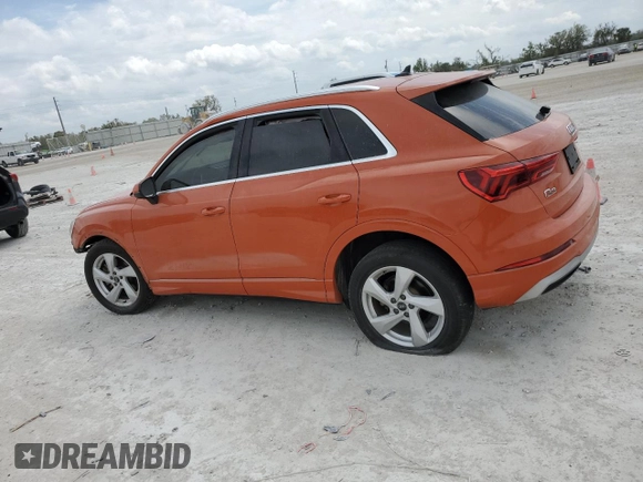 2021 Audi Q3 Premium with VIN WA1AUCF35M1124724, listed as a Copart auction lot 47537175 with Not provided miles and Non repairable. Bid and sale history available at DreamBid. Image 2.
