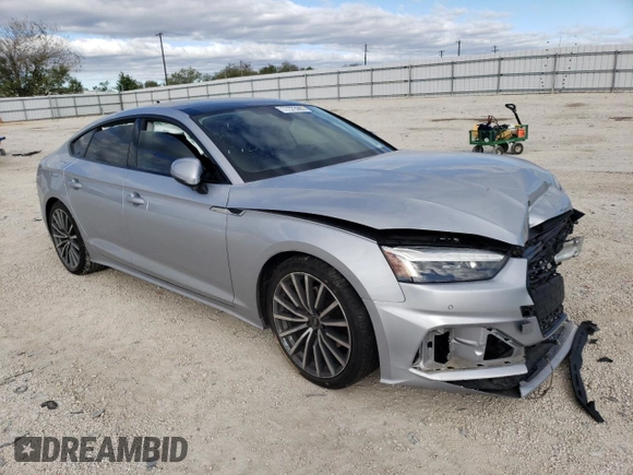 2022 Audi A5 Sportback Premium Plus with VIN WAUCBCF52NA023970, listed as a Copart auction lot 77373983 with 14,327 mi miles. Bid and sale history available at carsss.com. Image 4.