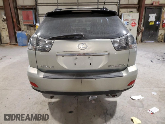 2006 Lexus RX 400h with VIN JTJHW31UX60022811, listed as a Copart auction lot 88362815 with 332,804 mi miles and Salvage Title. Bid and sale history available at DreamBid. Image 6.