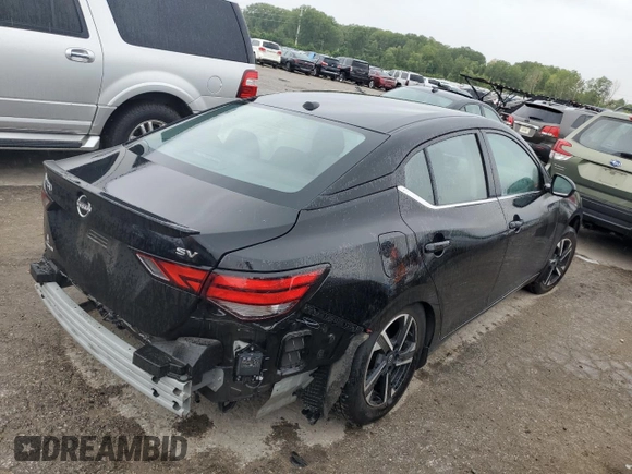 2024 Nissan Sentra SV with VIN 3N1AB8CV6RY219345, listed as a Copart auction lot 66900794 with 17,926 mi miles and Salvage title. Bid and sale history available at DreamBid. Image 3.
