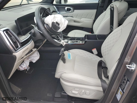 2025 Kia Sorento Hybrid SX Prestige with VIN KNDRKDJG1S5304450, listed as a Copart auction lot 89153885 with 5,064 mi miles and Salvage Title. Bid and sale history available at carsss.com. Image 7.