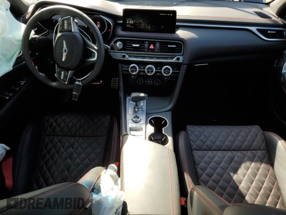 2023 Genesis G70 3.3T with VIN KMTG54TE1PU134177, listed as a Copart auction lot 48476115 with 15,763 mi miles and Clean title. Bid and sale history available at DreamBid. Image 8.
