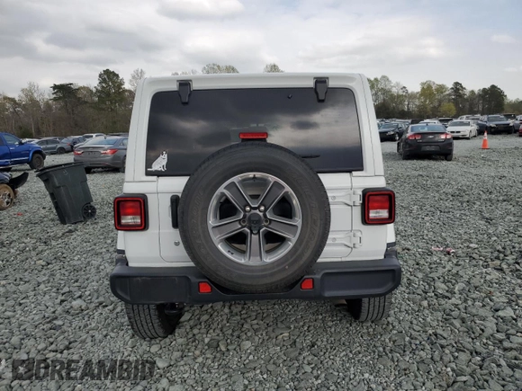 2019 Jeep Wrangler Unlimited Sahara with VIN 1C4HJXEG5KW602598, listed as a Copart auction lot 51666055 with 75,782 mi miles and Salvage Title. Bid and sale history available at carsss.com. Image 6.