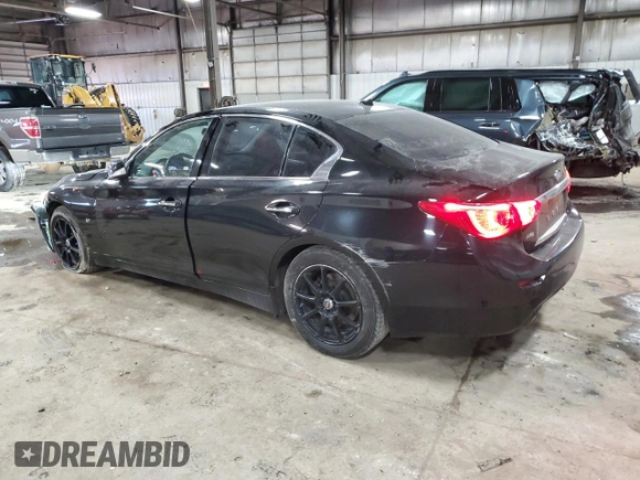2015 Infiniti Q50 Premium with VIN JN1BV7AR5FM405808, listed as a Copart auction lot 46289625 with 110,441 mi miles and Salvage Title. Bid and sale history available at carsss.com. Image 2.