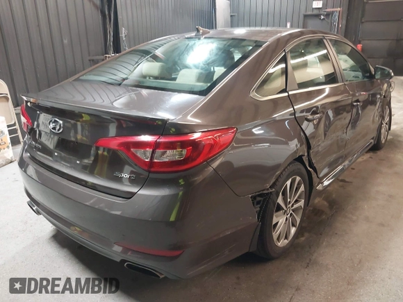 2017 Hyundai Sonata Sport with VIN 5NPE34AF4HH483482, listed as a IAAI auction lot 42042834 with 82,340 mi miles. Bid and sale history available at carsss.com. Image 4.