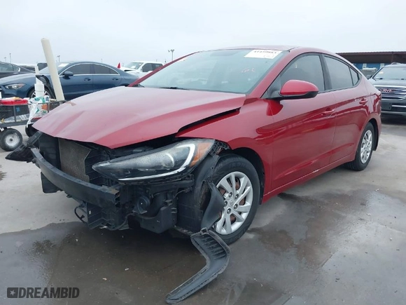 2017 Hyundai Elantra SE with VIN KMHD74LF4HU097918, listed as a IAAI auction lot 41459883 with 1 miles. Bid and sale history available at carsss.com. Image 2.