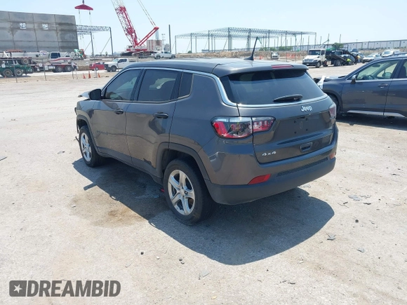 2023 Jeep Compass Sport with VIN 3C4NJDAN3PT515463, listed as a IAAI auction lot 42279905 with 15,339 mi miles and . Bid and sale history available at DreamBid. Image 3.