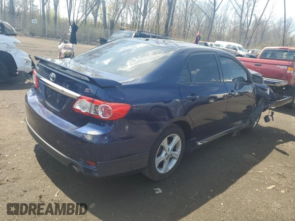 2011 Toyota Corolla L with VIN 2T1BU4EE2BC685863, listed as a Copart auction lot 53962905 with 0 mi miles and Salvage Title. Bid and sale history available at carsss.com. Image 3.