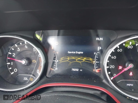 2019 Jeep Compass Trailhawk with VIN 3C4NJDDB1KT780585, listed as a IAAI auction lot 41282706 with 78,252 mi miles and . Bid and sale history available at carsss.com. Image 7.