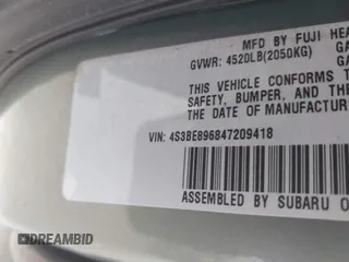 2004 Subaru Legacy Outback with VIN 4S3BE896847209418, listed as a IAAI auction lot 41509396 with 227,734 mi miles and . Bid and sale history available at DreamBid. Image 9.