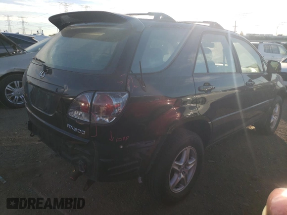 2001 Lexus RX 300 with VIN JTJHF10UX10219427, listed as a Copart auction lot 74339714 with 161,734 mi miles and Salvage Title. Bid and sale history available at carsss.com. Image 3.