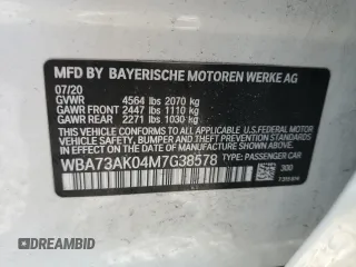 2021 BMW 2 Series 228i xDrive with VIN WBA73AK04M7G38578, listed as a Copart auction lot 48607725 with 48,963 mi miles and Salvage title. Bid and sale history available at DreamBid. Image 13.