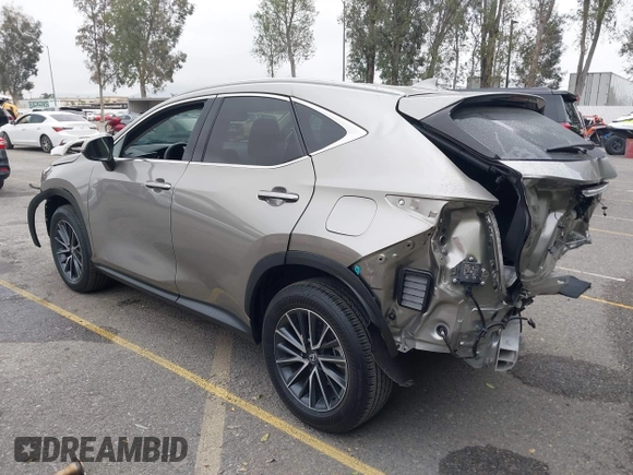 2025 Lexus NX with VIN 2T2GGCEZ8SC060289, listed as a IAAI auction lot 41869715 with 13,767 mi miles. Bid and sale history available at carsss.com. Image 3.
