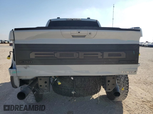 2023 Ford F-150 Raptor with VIN 1FTFW1RG7PFB77277, listed as a Copart auction lot 51096445 with 43,917 mi miles and Salvage Title. Bid and sale history available at DreamBid. Image 6.
