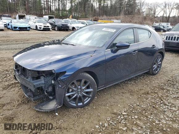 2019 Mazda Mazda3 Hatchback w/Preferred Pkg with VIN JM1BPBMM1K1140228, listed as a Copart auction lot 50682425 with 24,080 mi miles and Salvage Title. Bid and sale history available at carsss.com. Image 1.
