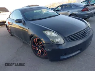 2003 Infiniti G35 Coupe w/Leather with VIN JNKCV54E13M200236, listed as a IAAI auction lot 41809007 with 230,359 mi miles. Bid and sale history available at carsss.com. Image 1.