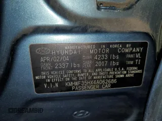 2004 Hyundai Sonata GLS with VIN KMHWF35HX4A062686, listed as a Copart auction lot 74906214 with 0 mi miles and Salvage Title. Bid and sale history available at carsss.com. Image 10.