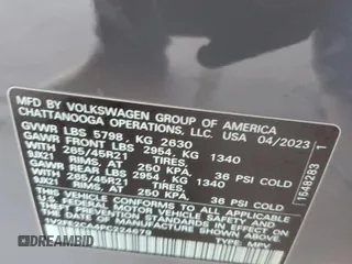 2023 Volkswagen Atlas SEL Premium R-Line z VIN 1V2FE2CA4PC224679, wystawiony jako Copart lot #83774634 z przebiegiem 5 661 mil mil oraz Szkoda całkowita • Salvage title. Historia ofert i sprzedaży dostępna na DreamBid. Obrazek 15.