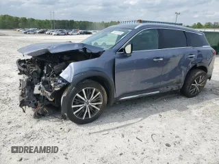2023 Infiniti QX60 Sensory z VIN 5N1DL1GRXPC345351, wystawiony jako Copart lot #54872255 z przebiegiem 77 392 mil mil oraz Szkoda całkowita • Salvage title. Historia ofert i sprzedaży dostępna na DreamBid. Obrazek 1.