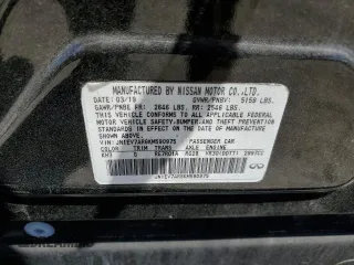 2019 Infiniti Q50 Luxe with VIN JN1EV7AR6KM590975, listed as a Copart auction lot 52868085 with 54,935 mi miles and Non repairable. Bid and sale history available at DreamBid. Image 14.