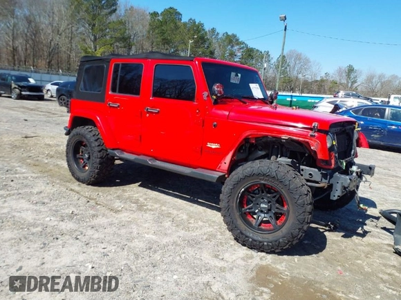 2015 Jeep Wrangler Unlimited Sahara with VIN 1C4BJWEG1FL748732, listed as a IAAI auction lot 41779308 with 109,986 mi miles. Bid and sale history available at carsss.com. Image 1.