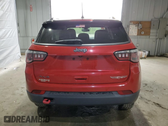 2018 Jeep Compass Trailhawk with VIN 3C4NJDDB6JT147885, listed as a Copart auction lot 55632365 with Not provided miles and Salvage title. Bid and sale history available at DreamBid. Image 6.