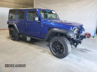 2020 Jeep Wrangler Unlimited Black and Tan with VIN 1C4HJXDG1LW267312, listed as a Copart auction lot 49658135 with 66,624 mi miles and Salvage title. Bid and sale history available at DreamBid. Image 4.