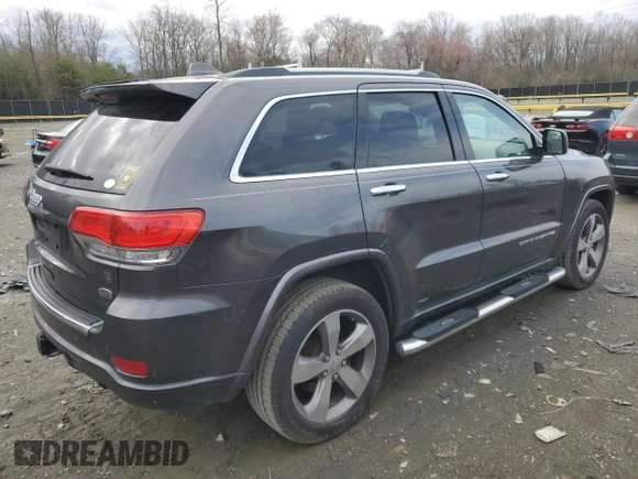 2015 Jeep Grand Cherokee Overland with VIN 1C4RJFCG0FC848046, listed as a Copart auction lot 49514795 with 212,688 mi miles and Clean title. Bid and sale history available at DreamBid. Image 3.