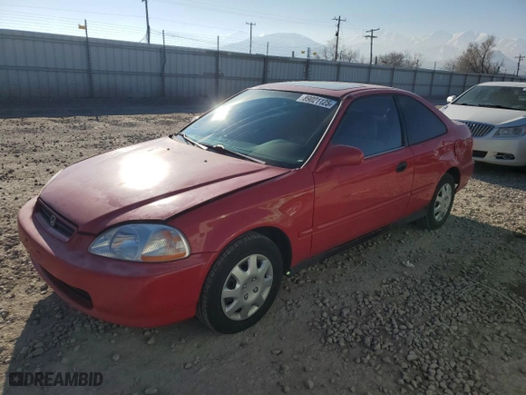 1998 Honda Civic EX with VIN 1HGEJ8240WL123128, listed as a Copart auction lot 89021125 with 192,699 mi miles and Salvage Title. Bid and sale history available at carsss.com. Image 1.