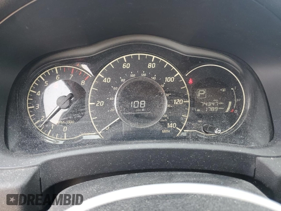 2017 Nissan Note S Plus with VIN 3N1CE2CP3HL374736, listed as a Copart auction lot 60440935 with 74,347 mi miles and Salvage title. Bid and sale history available at DreamBid. Image 9.