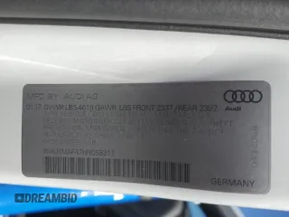 2017 Audi A4 Season of Audi ultra Premium with VIN WAUKMAF47HN058311, listed as a Copart auction lot 49705945 with 59,299 mi miles and Salvage Title. Bid and sale history available at carsss.com. Image 12.
