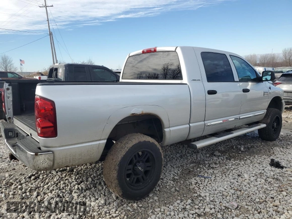 2007 Dodge 2500 SLT with VIN 3D7KS29A87G771098, listed as a Copart auction lot 46424395 with 173,070 mi miles and Clean Title. Bid and sale history available at DreamBid. Image 3.