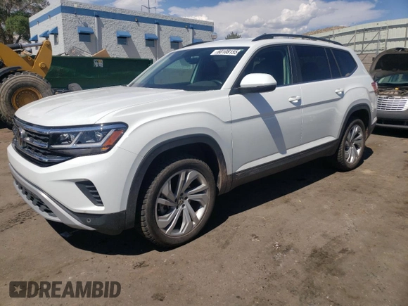 2021 Volkswagen Atlas SE z VIN 1V2HR2CA9MC610541, wystawiony jako Copart lot #60108155 z przebiegiem 29 700 mil mil oraz Szkoda całkowita • Salvage title. Historia ofert i sprzedaży dostępna na DreamBid. Obrazek 1.