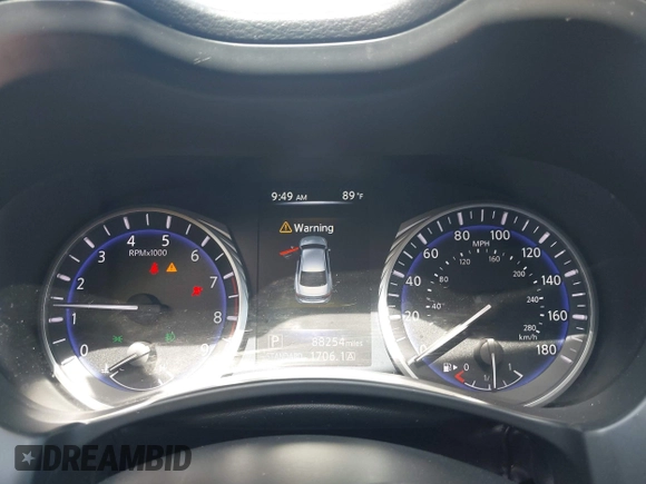 2016 Infiniti Q50 with VIN JN1EV7AR5GM344250, listed as a IAAI auction lot 41629267 with 88,254 mi miles and . Bid and sale history available at DreamBid. Image 7.