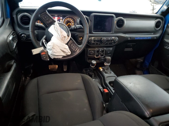 2023 Jeep Wrangler Sport S with VIN 1C4HJXDG9PW543144, listed as a Copart auction lot 43745495 with 36,989 mi miles and Salvage Title. Bid and sale history available at DreamBid. Image 8.