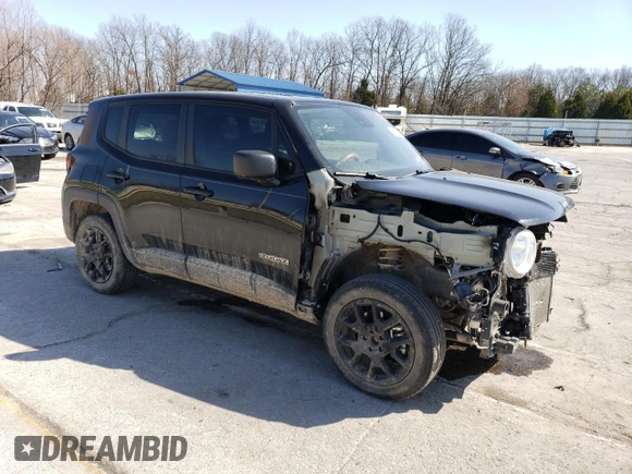 2023 Jeep Renegade Latitude with VIN ZACNJDB10PPP26815, listed as a Copart auction lot 48479055 with 11,393 mi miles and Salvage Title. Bid and sale history available at carsss.com. Image 4.