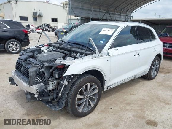2022 Audi Q5 S line Premium Plus with VIN WA1EAAFY0N2133918, listed as a IAAI auction lot 42075042 with 54,322 mi miles and . Bid and sale history available at DreamBid. Image 18.