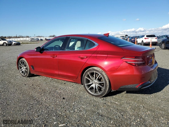 2023 Genesis G70 2.0T with VIN KMTG34TA1PU123716, listed as a Copart auction lot 44340295 with 26,963 mi miles and Salvage Title. Bid and sale history available at carsss.com. Image 2.