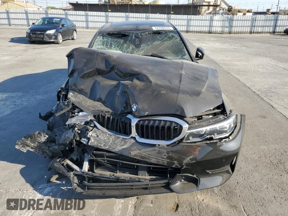 2022 BMW 3 Series 330i with VIN 3MW5R1J04N8C27833, listed as a Copart auction lot 72498634 with 0 mi miles and Salvage Title. Bid and sale history available at carsss.com. Image 5.
