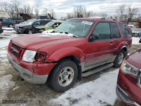 2002 Ford Explorer Sport Value with VIN 1FMYU60E02UC29341, listed as a Copart auction lot 88147345 with 164,167 mi miles and Salvage Title. Bid and sale history available at carsss.com. Image 1.