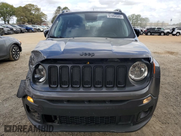 2018 Jeep Renegade Altitude z VIN ZACCJABB6JPJ71388, wystawiony jako Copart lot #51994505 z przebiegiem 80 894 mil mil oraz Szkoda całkowita • Salvage title. Historia ofert i sprzedaży dostępna na DreamBid. Obrazek 5.
