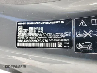2021 BMW 4 Series M440i xDrive with VIN WBA13AR05MCF92780, listed as a Copart auction lot 42741285 with 41,751 mi miles and Salvage Title. Bid and sale history available at DreamBid. Image 13.