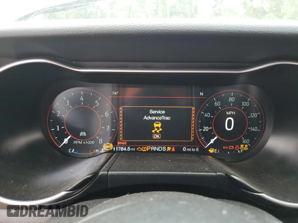 2022 Ford Mustang GT with VIN 1FA6P8CF0N5122488, listed as a Copart auction lot 55222715 with 11,764 mi miles and Salvage title. Bid and sale history available at DreamBid. Image 9.